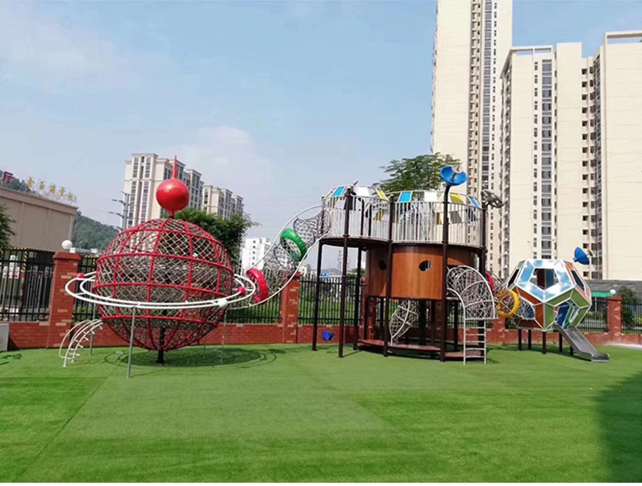公园儿童无动力游乐设备实例图