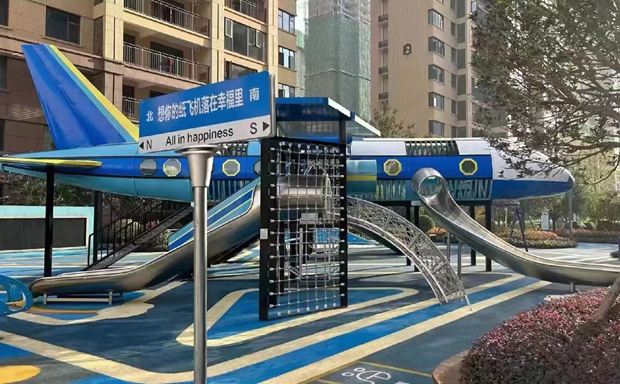无动力非标游乐设备侧面图